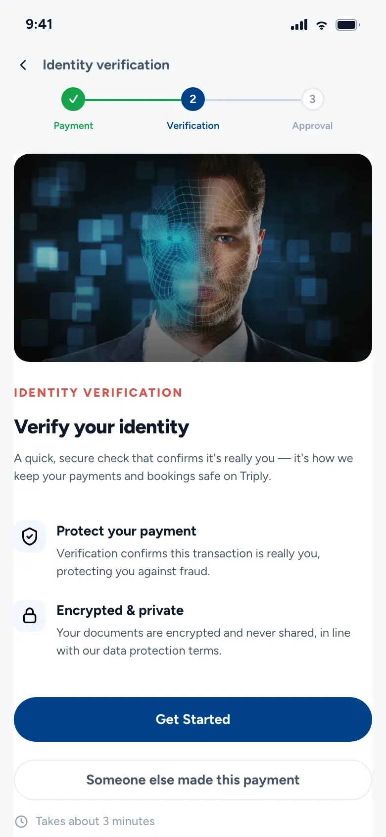 Verify your identity, on the traveler&rsquo;s phone.